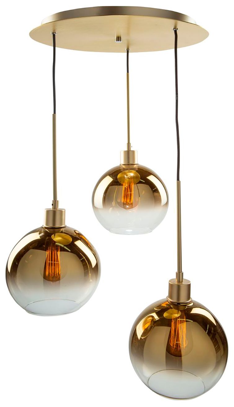 Image 2 Morning Mist 12" Wide 3.Light Gold Pendant more views