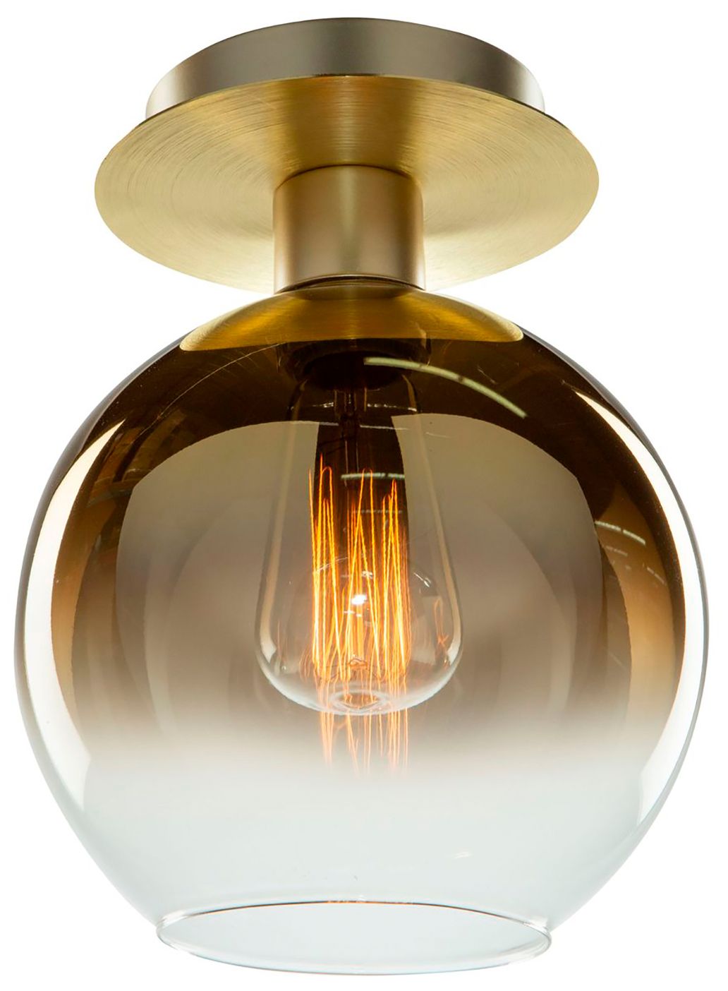 Image 3 Morning Mist 14" Wide Gold Semi-Flush Mount more views