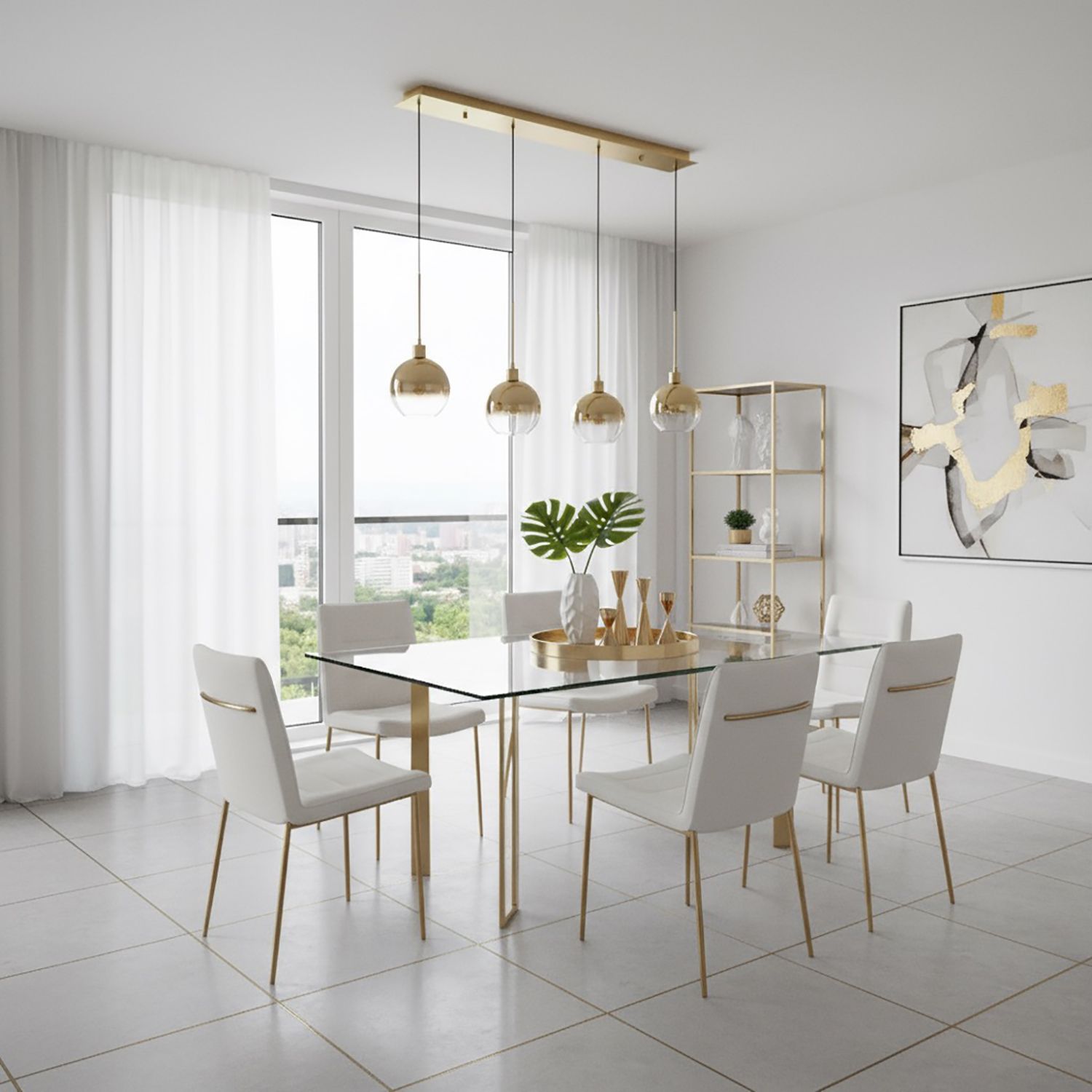 Image 4 Morning Mist 4.9" Wide 4.Light Gold Island Light more views