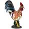 Morning Rooster 17 1/2" High Art Glass Accent Table Lamp