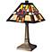 Morning Star 15"H Antique Bronze Dale Tiffany Accent Lamp
