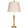 Moroccan 27" Wide Off-White Shade Polished Brass Table Lamp