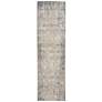 Thumbnail2 of Moroccan Celebration 2'2" x 7'6" Ivory/Slate Indoor Rug
