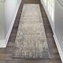 Thumbnail1 of Moroccan Celebration 2'2" x 7'6" Ivory/Slate Indoor Rug