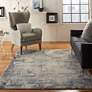 1_Moroccan Celebration 5'3" x 7'3" Blue/Beige Indoor Rug