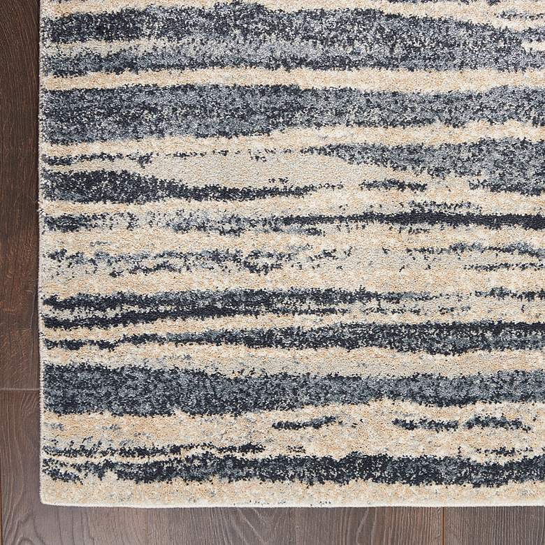 Image 3 Moroccan Celebration 5'3" x 7'3" Blue/Beige Indoor Rug more views