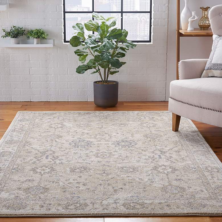 Image 1 Moroccan Celebration 5'3" x 7'3" Ivory/Sand Indoor Rug