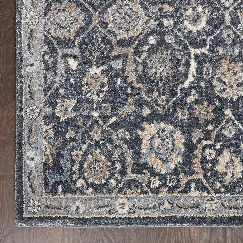 Image 3 Moroccan Celebration 5'3" x 7'3" Navy Bordered Indoor Rug more views