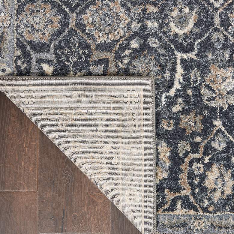 Image 4 Moroccan Celebration 5'3" x 7'3" Navy Bordered Indoor Rug more views
