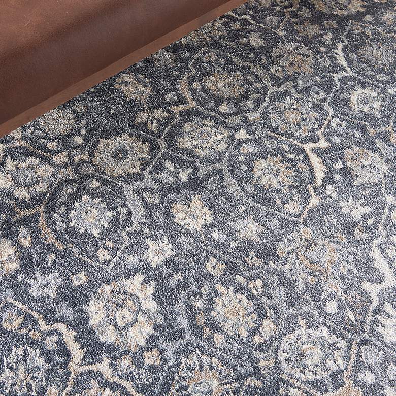 Image 5 Moroccan Celebration 5'3" x 7'3" Navy Bordered Indoor Rug more views