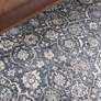 5_Moroccan Celebration 5'3" x 7'3" Navy Bordered Indoor Rug more views