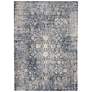 2_Moroccan Celebration 5'3" x 7'3" Slate Floral Indoor Rug