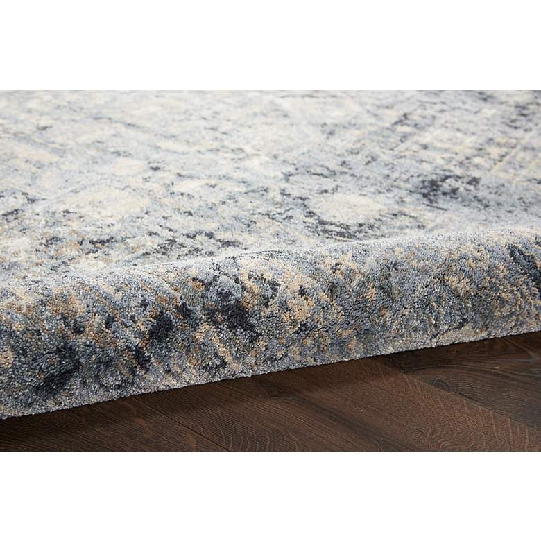 Image 6 Moroccan Celebration 5'3" x 7'3" Slate Floral Indoor Rug more views