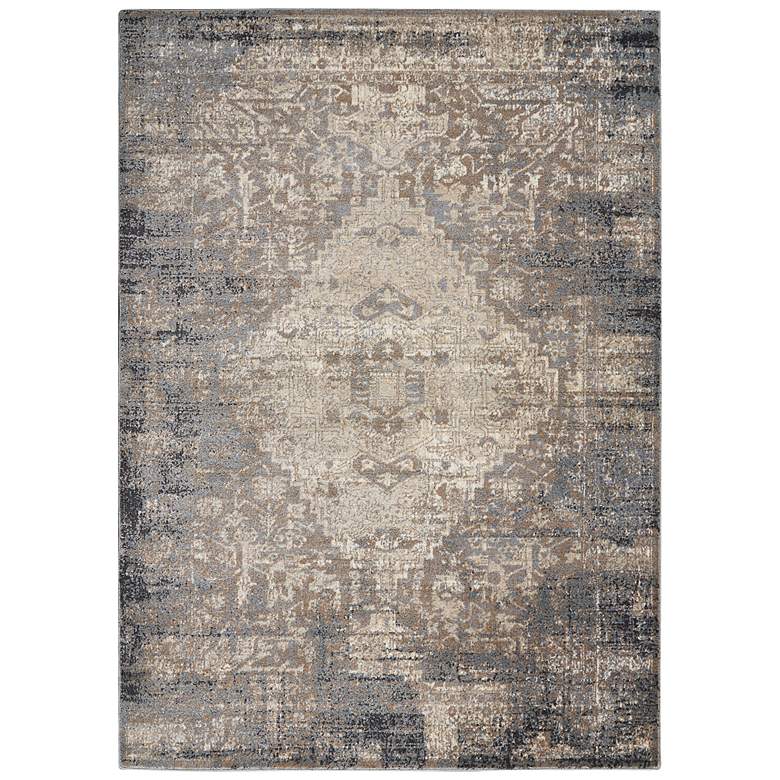 Image 2 Moroccan Celebration 5'3"x7'3" Grey/Slate Indoor Rug