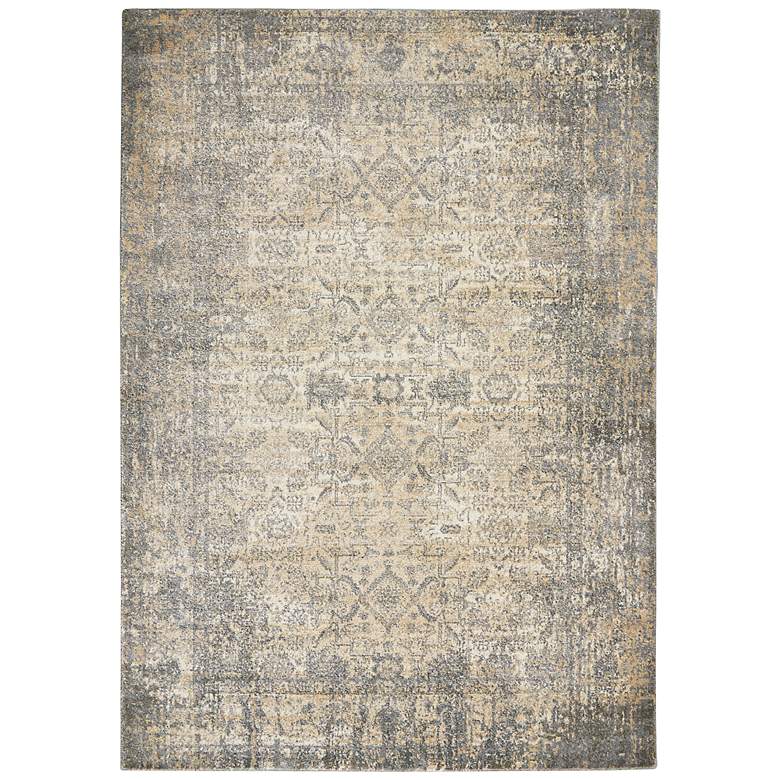 Image 2 Moroccan Celebration 5'3"x7'3" Ivory/Slate Indoor Rug
