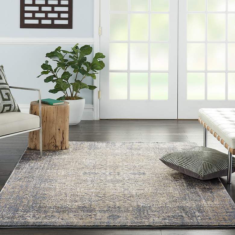 Image 1 Moroccan Celebration 5'3"x7'3" Ivory/Slate Indoor Rug