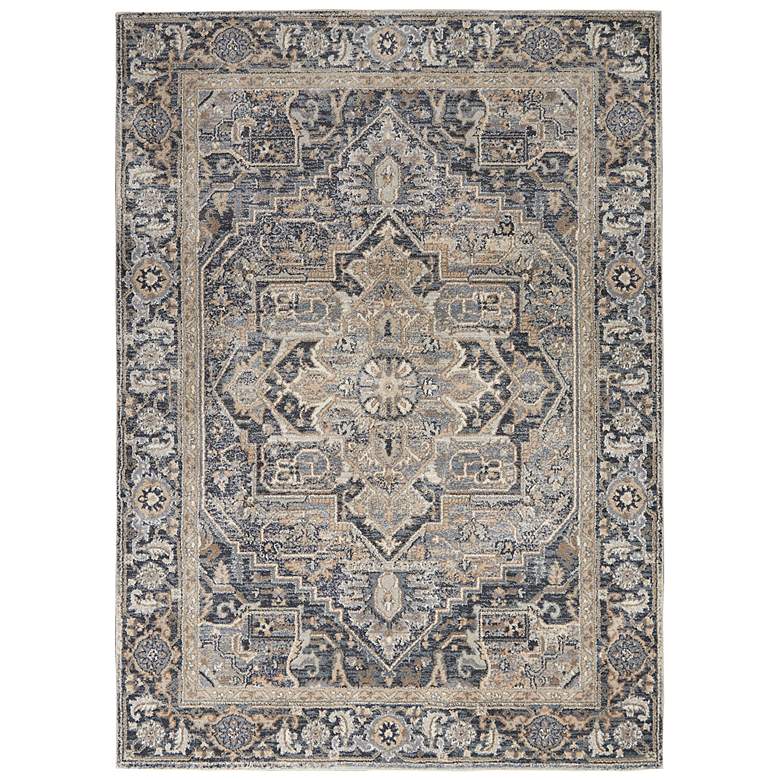 Image 2 Moroccan Celebration 5'3"x7'3" Navy Center Indoor Rug