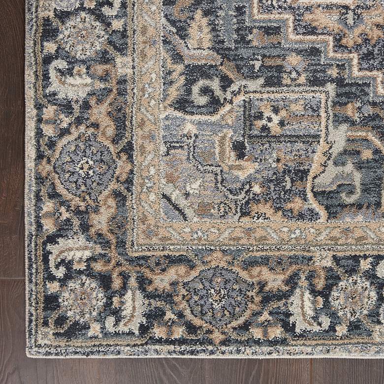 Image 3 Moroccan Celebration 5'3"x7'3" Navy Center Indoor Rug more views