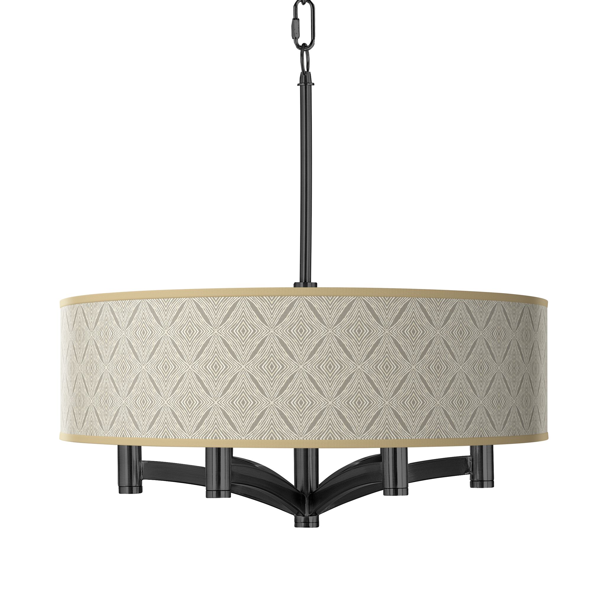 Image Moroccan Diamonds Ava 6-Light Black Pendant Chandelier