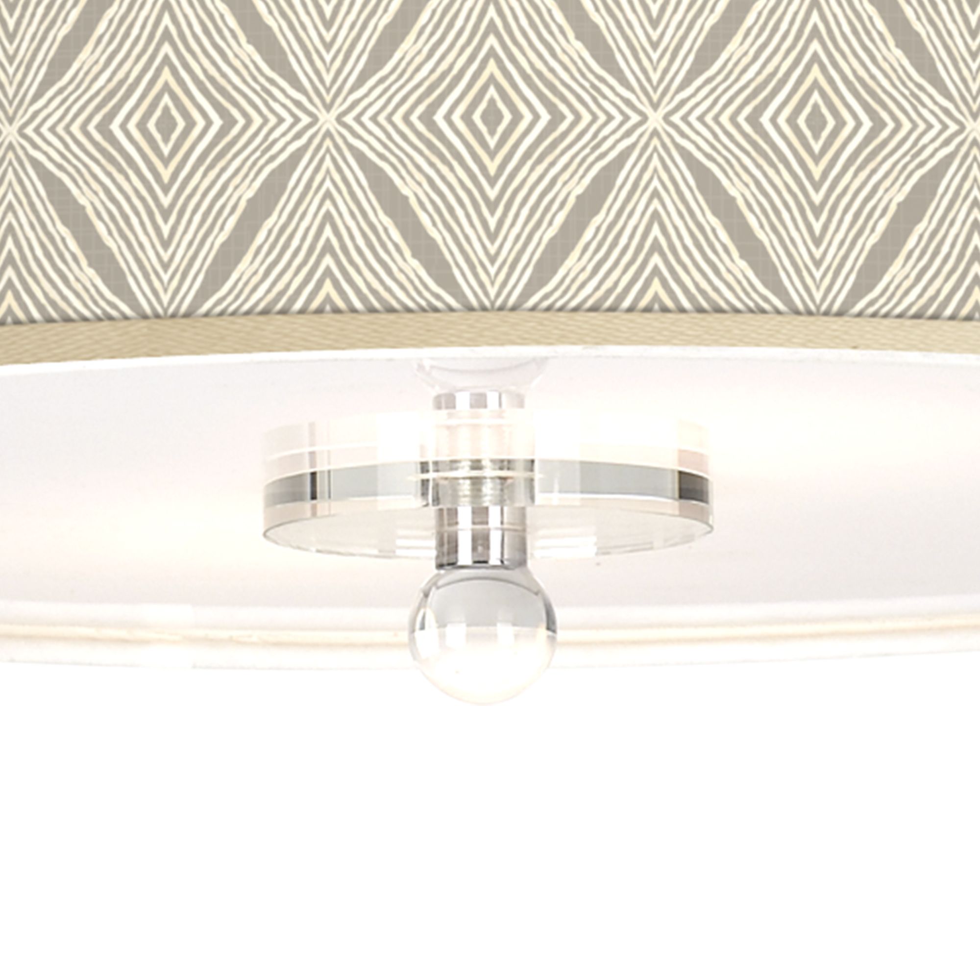 Image 3 Moroccan Diamonds Giclee 16" Wide Semi-Flush Ceiling Light more views