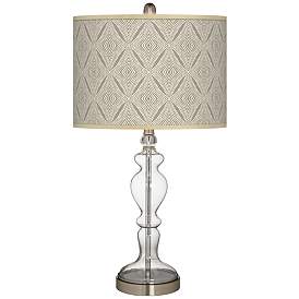 Image2 of Moroccan Diamonds Giclee Apothecary Clear Glass Table Lamp
