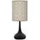 Moroccan Diamonds Giclee Black Droplet Table Lamp