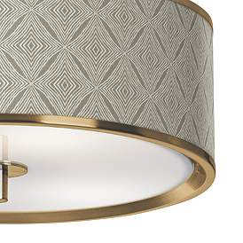 Image3 of Moroccan Diamonds Gold 14" Wide Ceiling Light more views