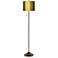 Moroccan Diamonds Gold Metallic Giclee Bronze Club Floor Lamp