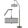 1_Moroccan Diamonds II Bronze Downbridge Arc Floor Lamp