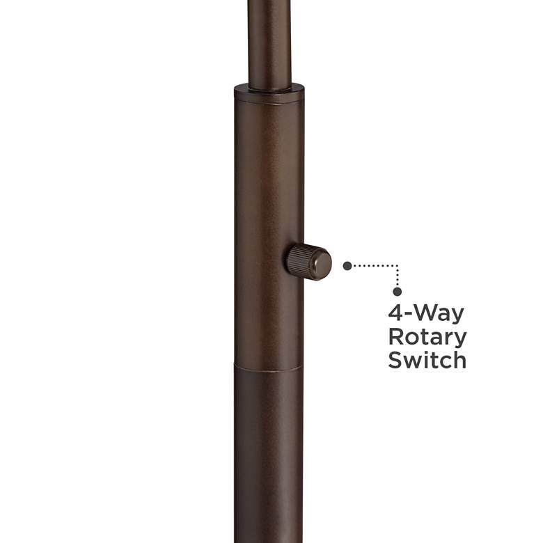 Image 4 Moroccan Diamonds II Bronze Downbridge Arc Floor Lamp more views