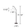 7_Moroccan Diamonds II Bronze Downbridge Arc Floor Lamp more views