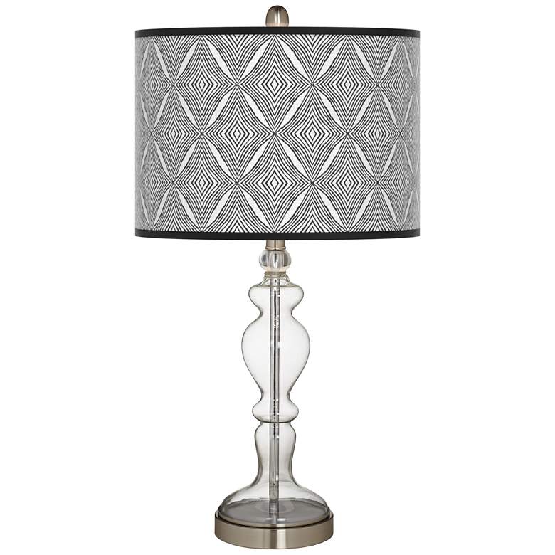Image 1 Moroccan Diamonds II Giclee Apothecary Clear Glass Table Lamp