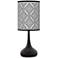 Moroccan Diamonds II Giclee Black Droplet Table Lamp