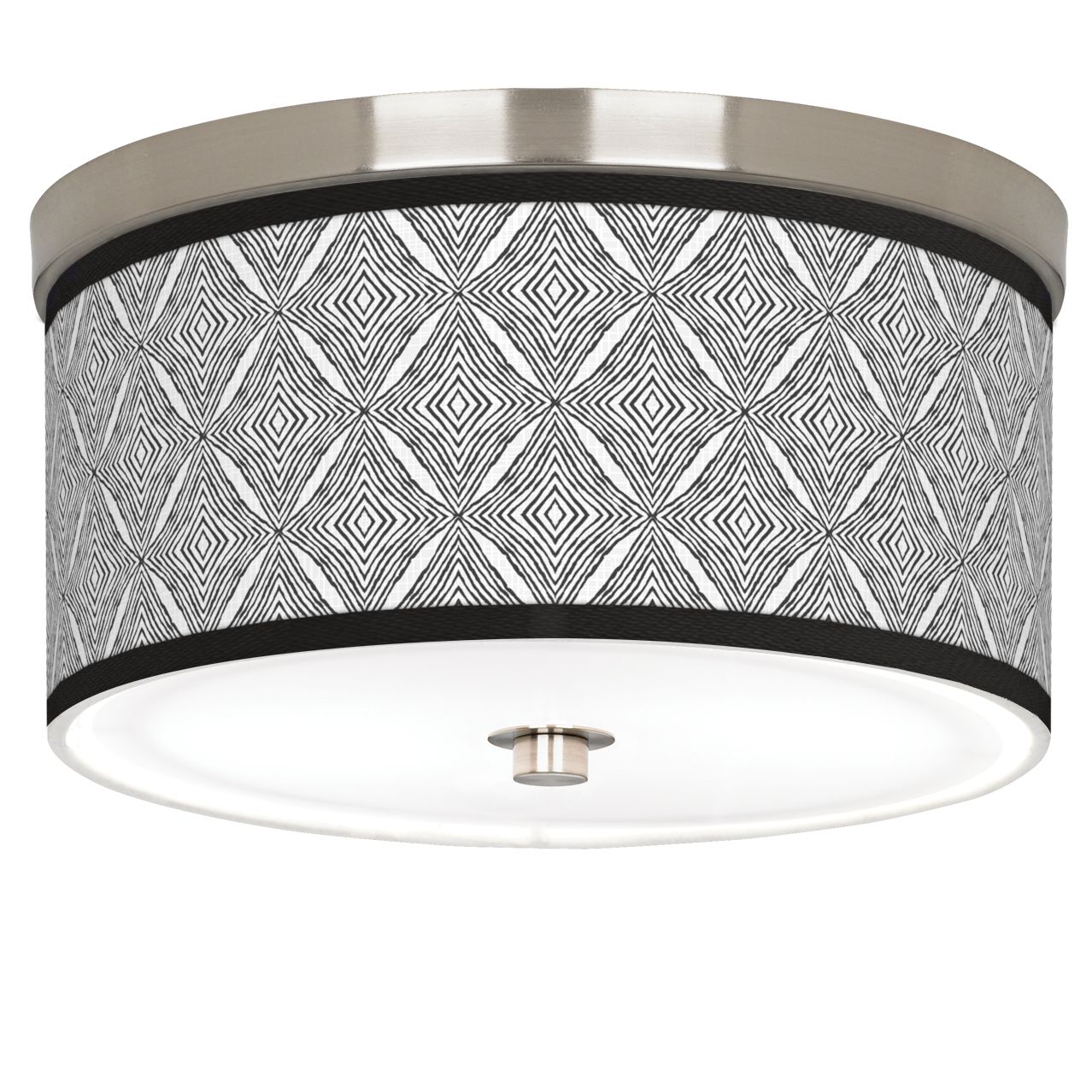 Image Moroccan Diamonds II Giclee Nickel 10 1/4" Wide Ceiling Light