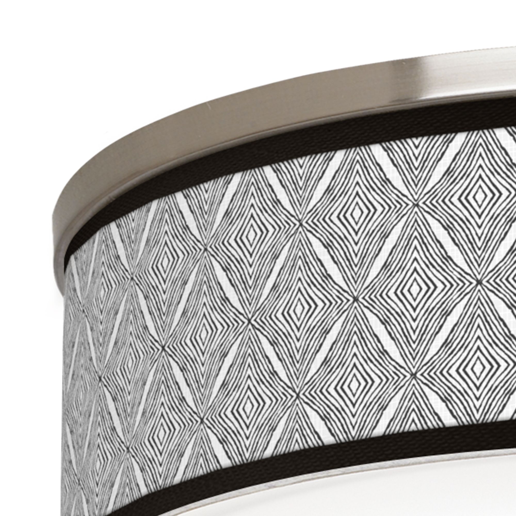 Thumbnail2 of Moroccan Diamonds II Giclee Nickel 20 1/4" Wide Ceiling Light more views