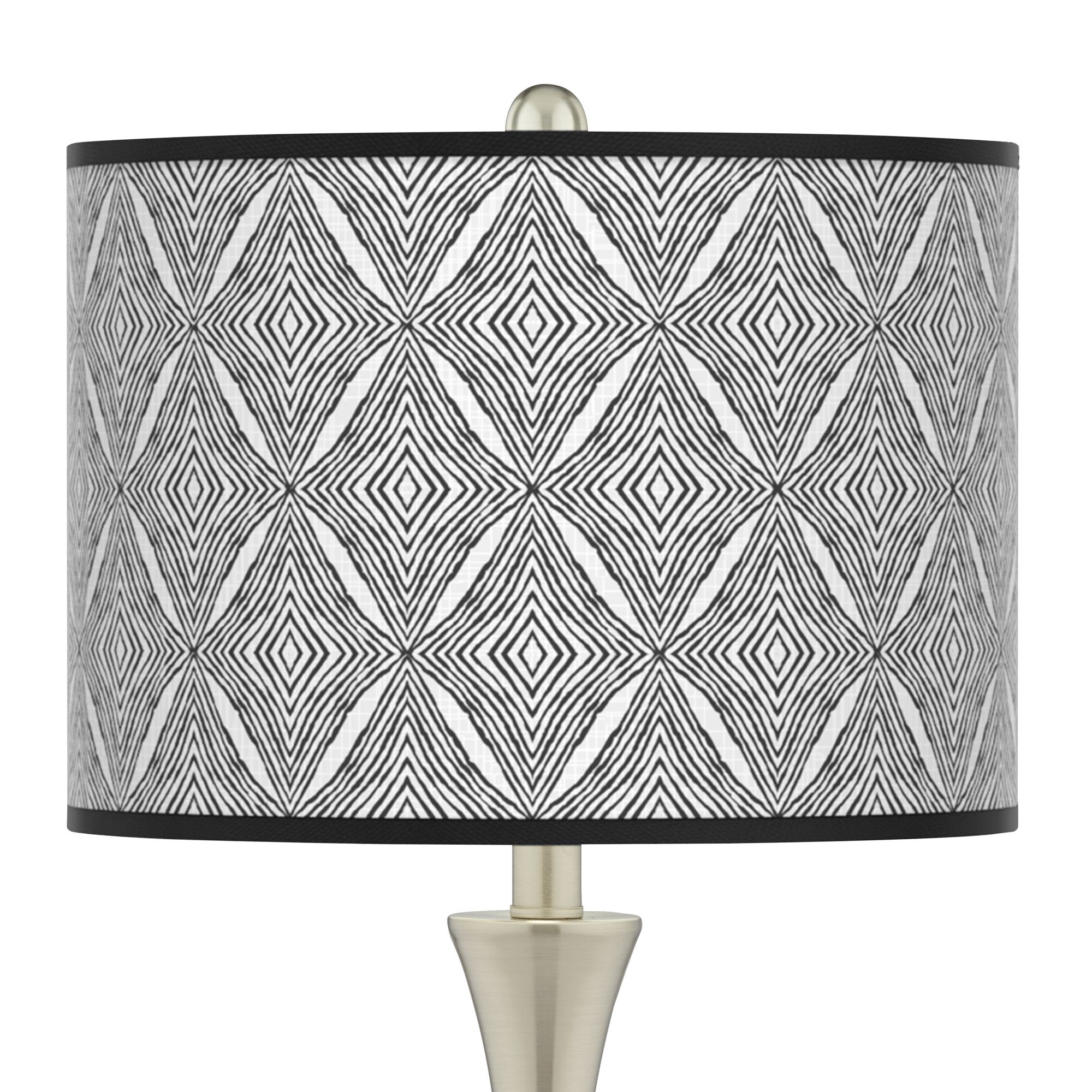 Image 2 Moroccan Diamonds II Trish 26 1/4"H Nickel Touch Table Lamps Set of 2 more views