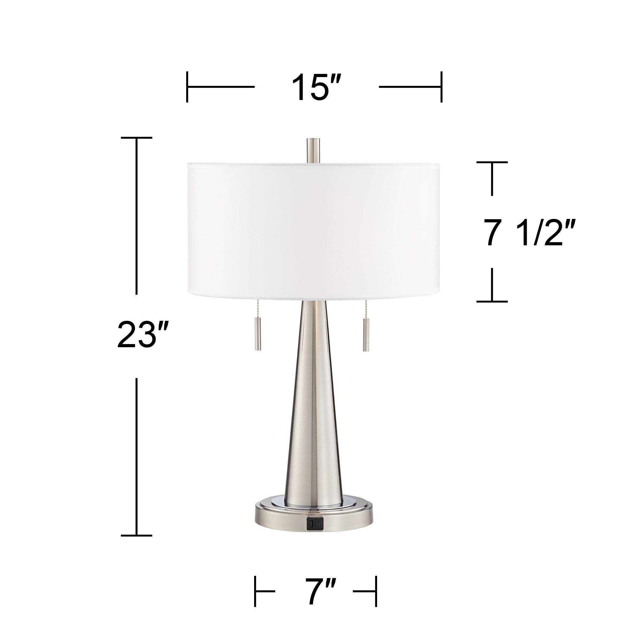 Image 7 Moroccan Diamonds II Vicki Nickel USB Table Lamps Set of 2 more views