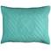 Moroccan Fling Aqua Matelasse Quilted Standard Pillow Sham