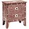 Moroccan Floral Two Drawer Red Chest