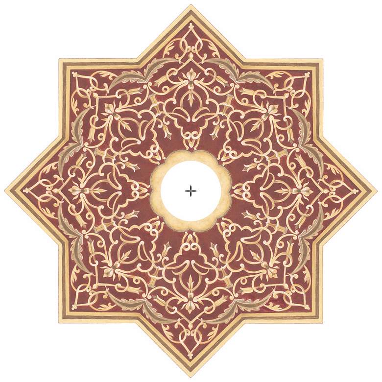 Image 2 Moroccan Scroll 24 inch Wide Repositionable Ceiling Medallion