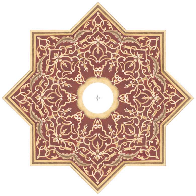Image 1 Moroccan Scroll 24" Wide Repositionable Ceiling Medallion