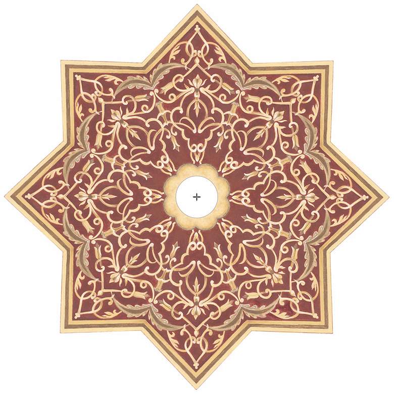 Image 1 Moroccan Scroll 36" Wide Repositionable Ceiling Medallion