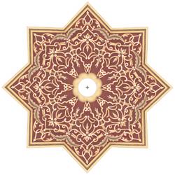Moroccan Scroll 36&quot; Wide Repositionable Ceiling Medallion