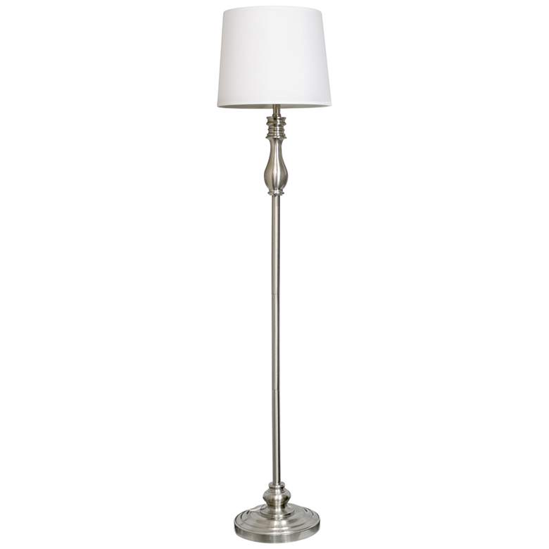 Image 5 Morocco Brushed Steel Metal 3-Piece Floor and Table Lamp Set more views