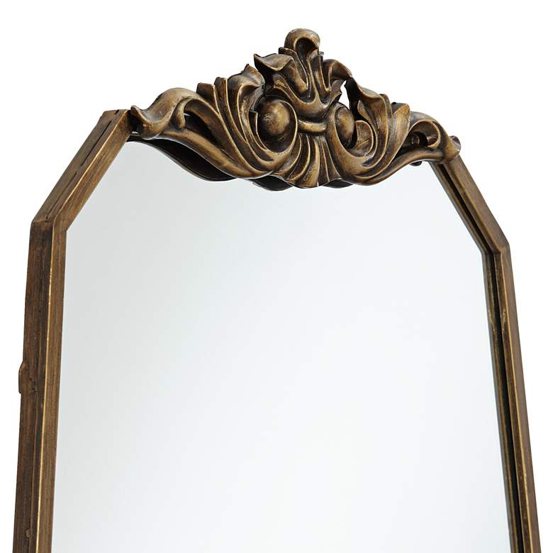 Image 4 Morrey 25 3/4 inch x 34 1/4 inch Crown Top Angled Wall Mirror more views