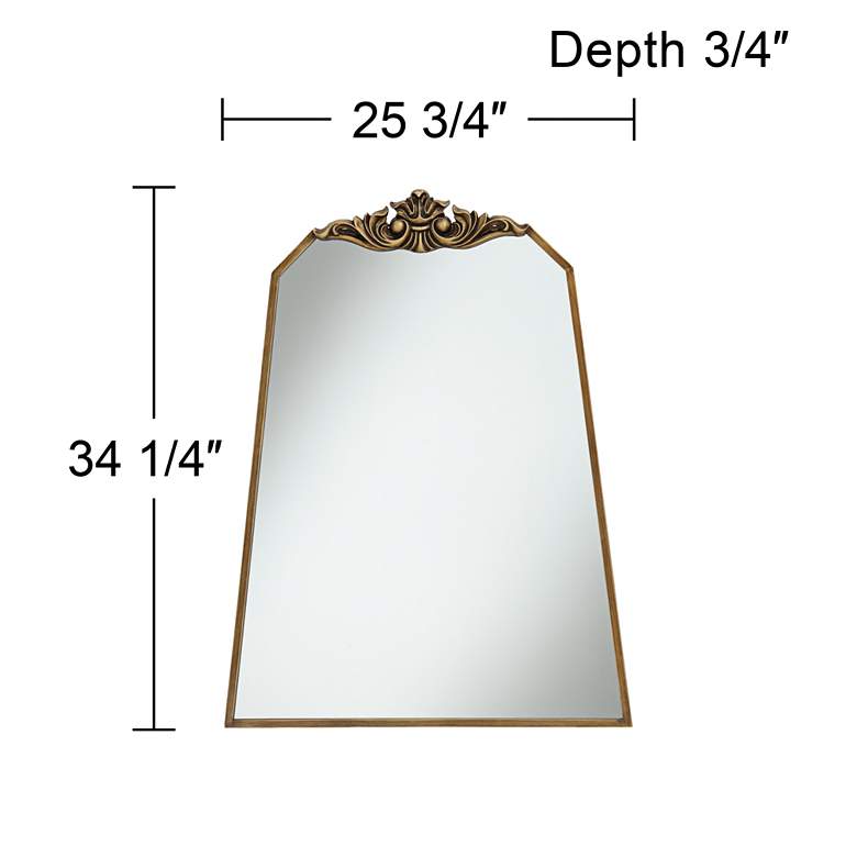 Image 6 Morrey 25 3/4 inch x 34 1/4 inch Crown Top Angled Wall Mirror more views