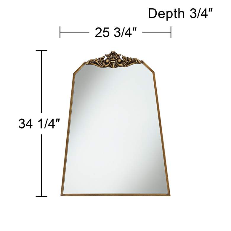 Image 6 Morrey 25 3/4" x 34 1/4" Crown Top Angled Wall Mirror more views