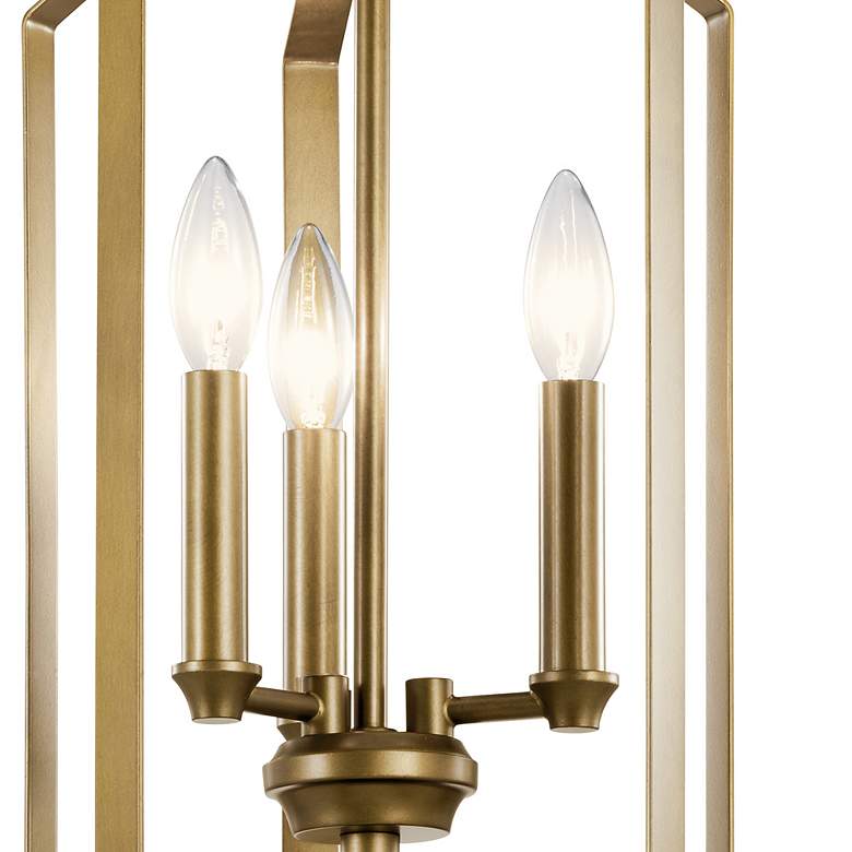 Image 2 Morrigan 10" Wide Natural Brass 3-Light Mini Foyer Pendant more views