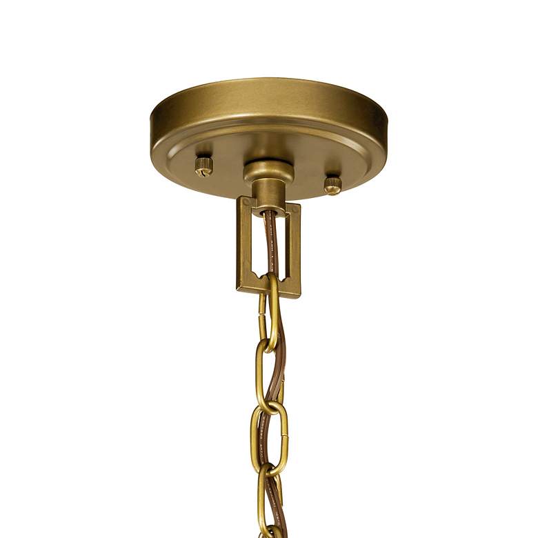 Image 4 Morrigan 10" Wide Natural Brass 3-Light Mini Foyer Pendant more views