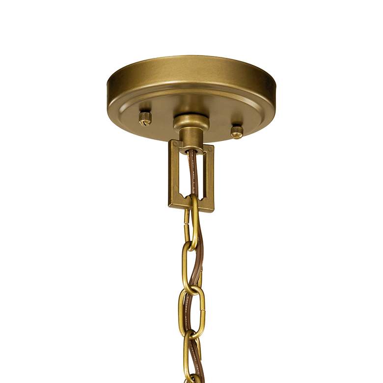 Image 4 Morrigan 10 inch Wide Natural Brass 3-Light Mini Foyer Pendant more views